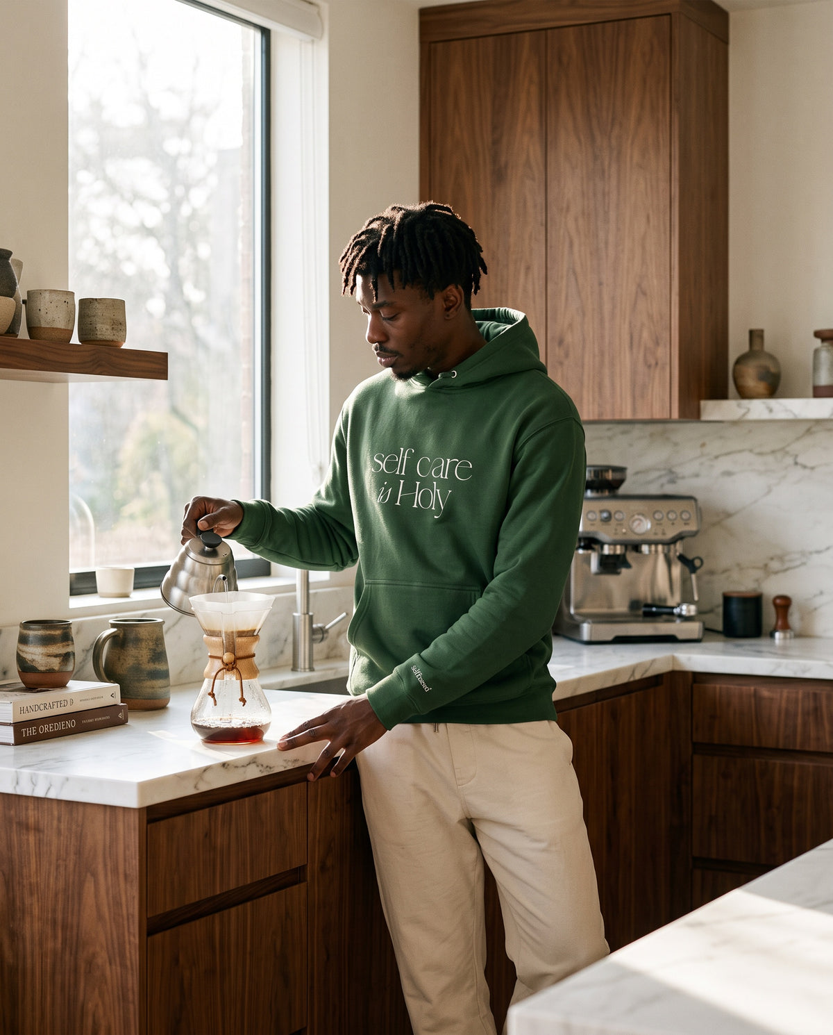 Self Care Is Holy | Forest Green Hoodie