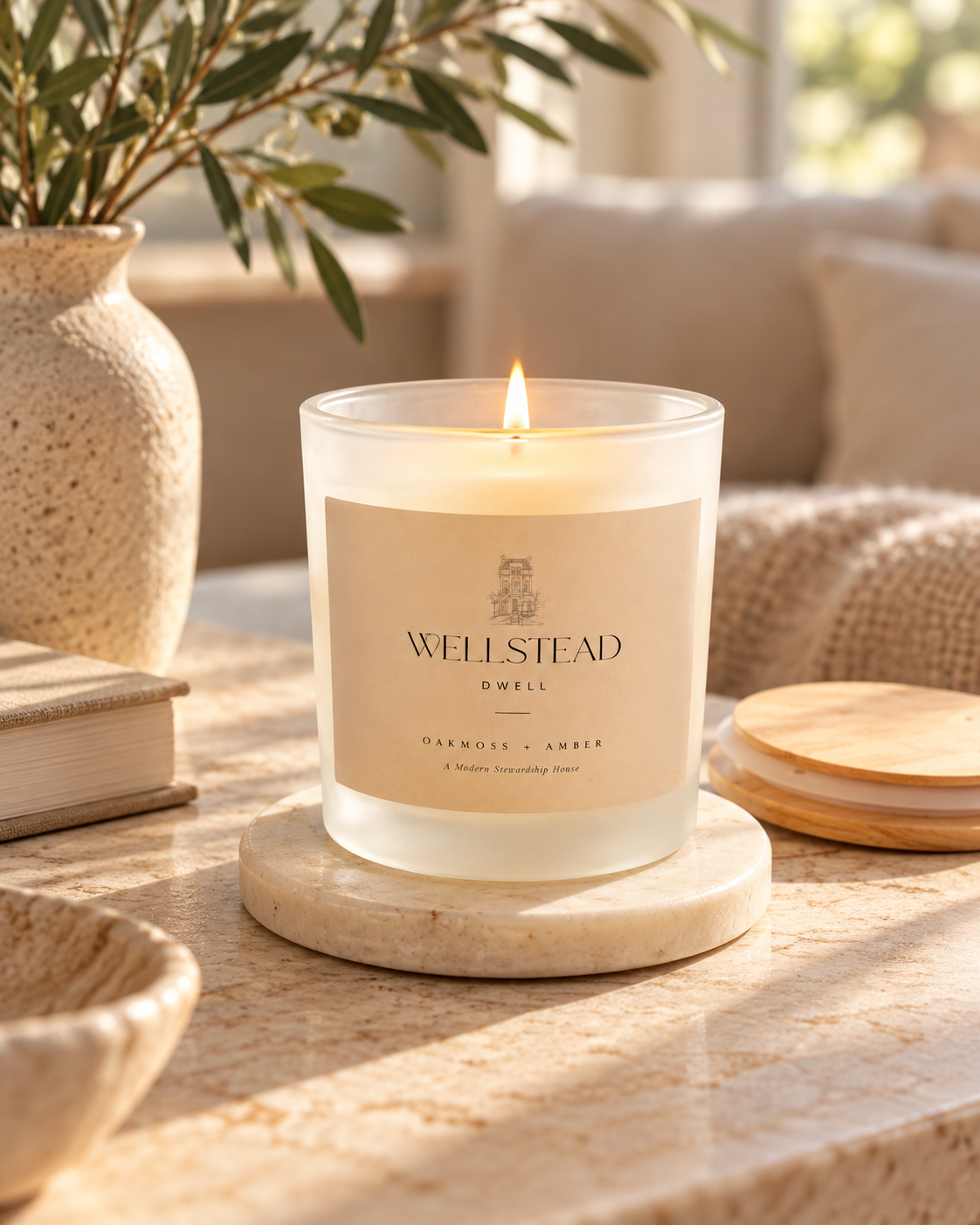 DWELL | Oakmoss + Amber Candle
